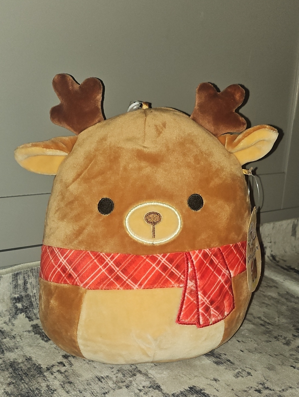 Squishmalllos Ruby Reindeer Dog Toy Holiday Edition